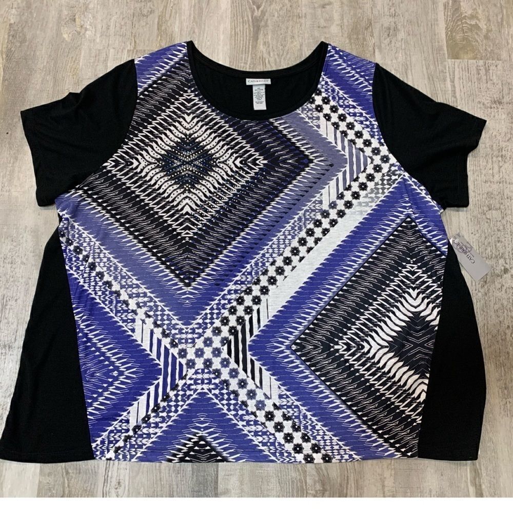 NWT Catherine’s black/blue 4XL top - Picture 10 of 11